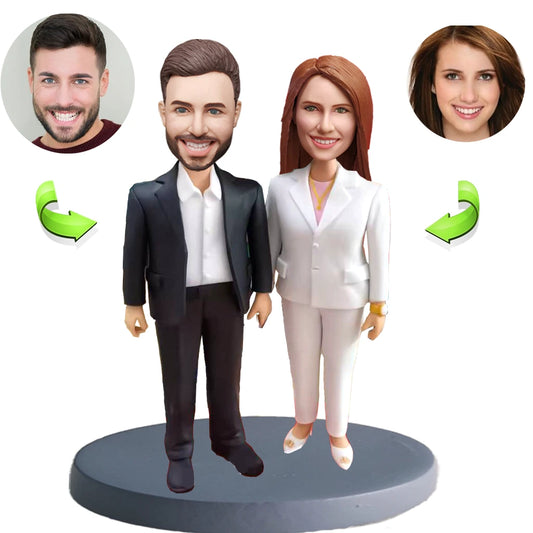 Business Couple Custom Bobbleheads