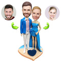 Wedding custom bobblehead of wedding 23, an adorable figurine perfect for bridal gifts or cake toppers