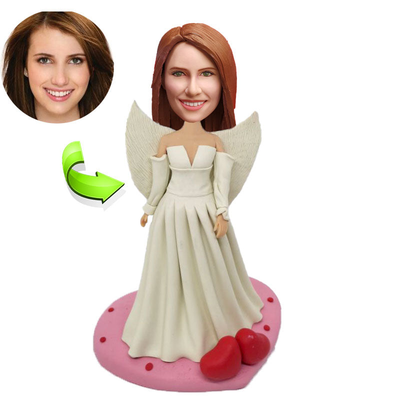 Custom Bobblehead For Beautiful Women With Angel Wings