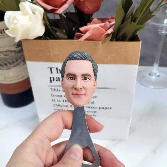 Custom bobblehead keychain of bottle opener 4, a portable and fun personalized accessory