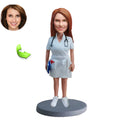 Personalized custom bobblehead of doctor 20 in doctor’s outfit, perfect for medical professionals and unique gifts