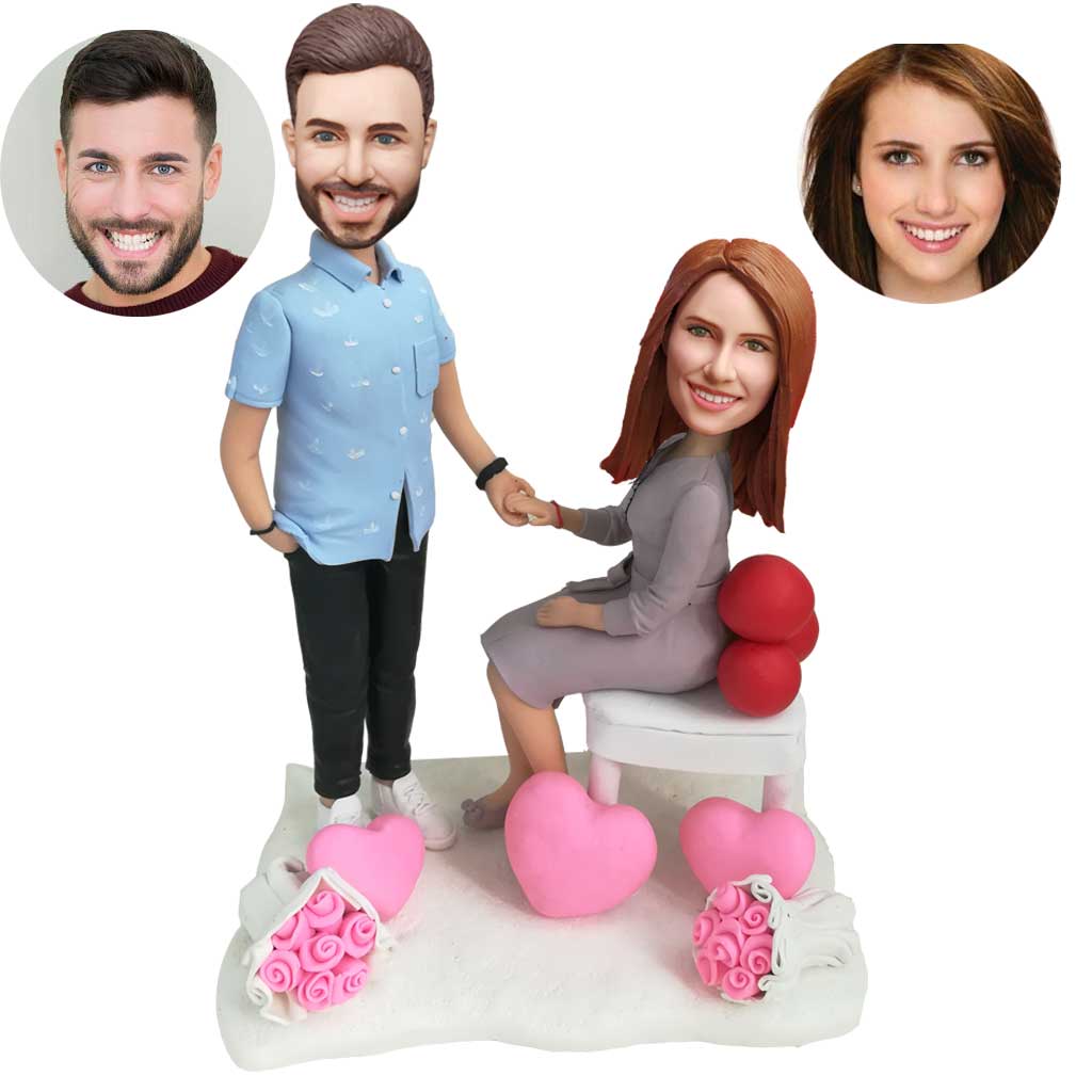 Couples custom bobblehead of couples 35, a charming keepsake for romantic occasions