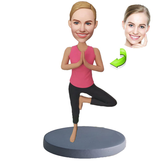 Female Yoga Teacher Customizes Bobblehead