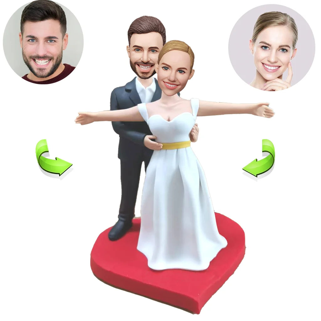 Wedding custom bobblehead of wedding 51, an adorable figurine perfect for bridal gifts or cake toppers