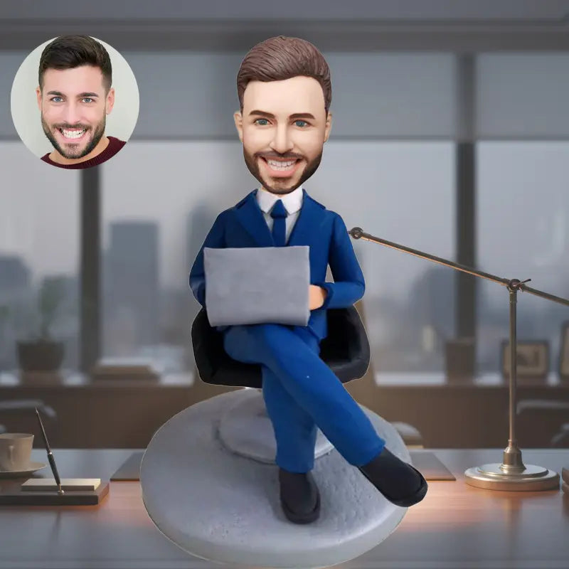 Boss bobblehead gift office manager personalized custom executive CEO desk figurine