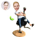Funny custom bobblehead of funny 40, a playful and humorous personalized figurine