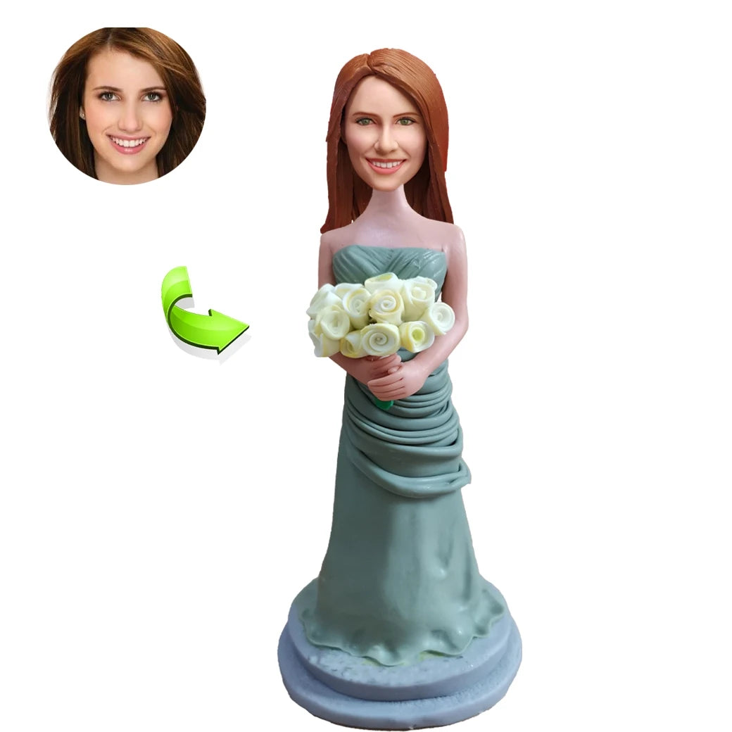 Custom female bobblehead gift — unique personalized figurine for women