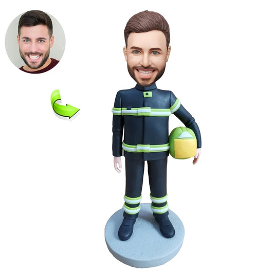 Male Firefighter Firemen Custom Bobblehead