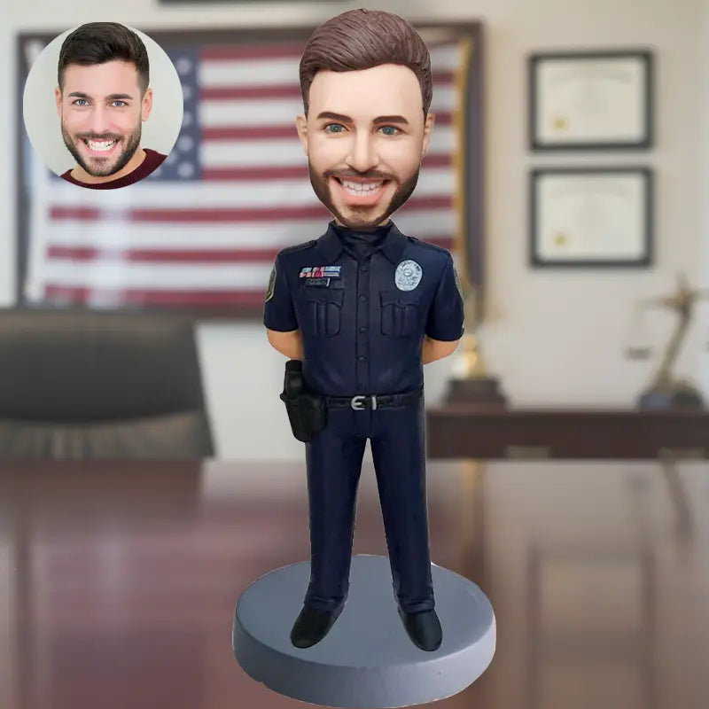 Police bobblehead gift officer personalized custom cop law enforcement sheriff figurine