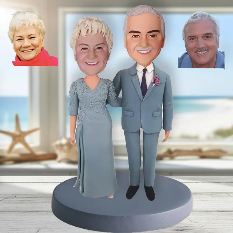 30th anniversary bobblehead gift pearl wedding personalized custom couple parents figurine