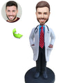 Personalized custom bobblehead of doctor 31 in doctor’s outfit, perfect for medical professionals and unique gifts
