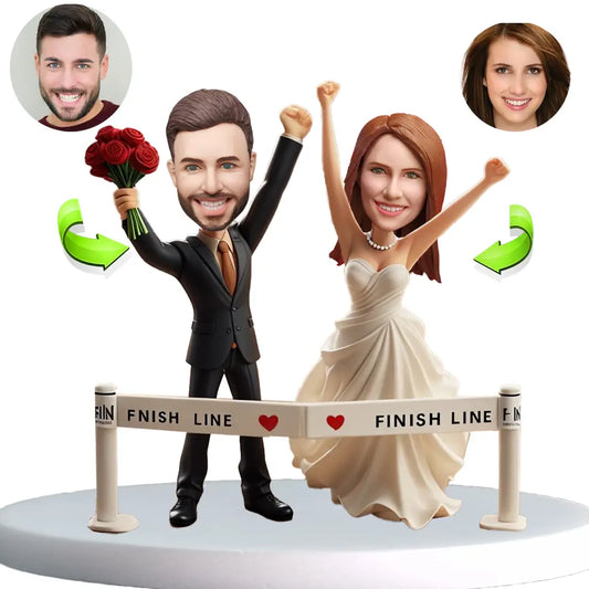 Wedding custom bobblehead of wedding 65, an adorable figurine perfect for bridal gifts or cake toppers