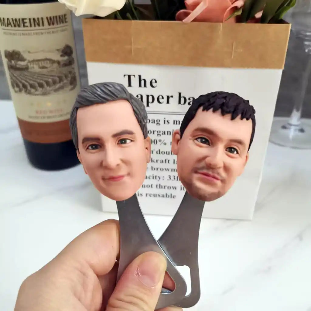 Custom bobblehead keychain of bottle opener 6, a portable and fun personalized accessory