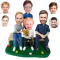 Family custom bobblehead of family 4, a heartwarming personalized gift capturing family moments