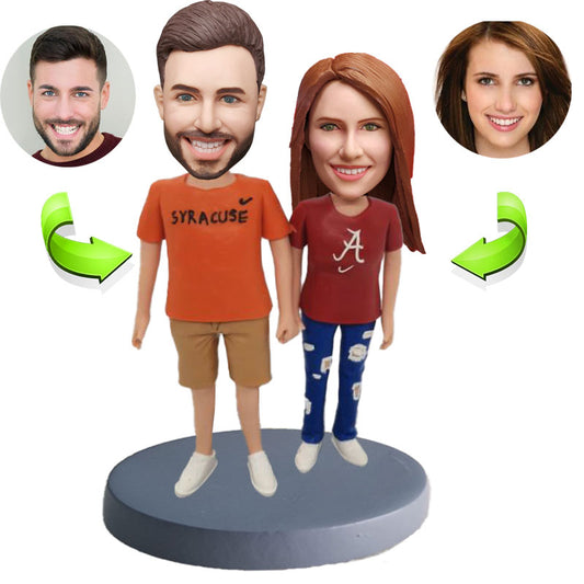 Hand-in-hand Couple Custom Bobbleheads