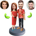 Couples custom bobblehead of couples 45, a charming keepsake for romantic occasions