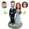 Wedding custom bobblehead of wedding 29, an adorable figurine perfect for bridal gifts or cake toppers