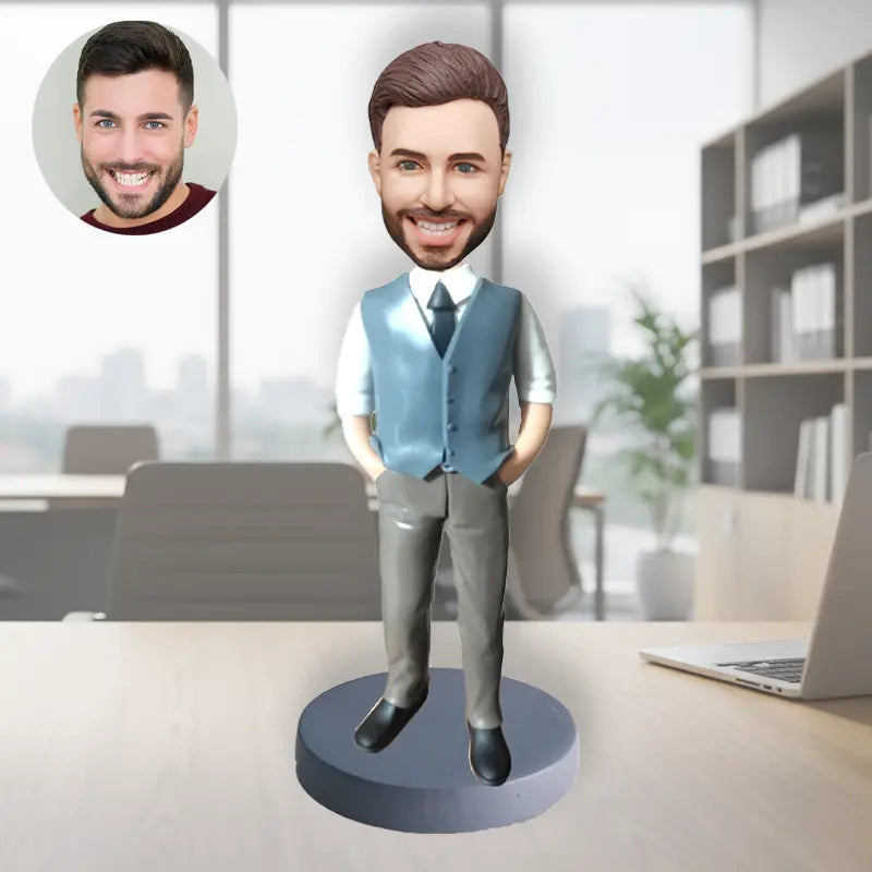 Custom bobblehead casual business professionals personalized office gift figurine