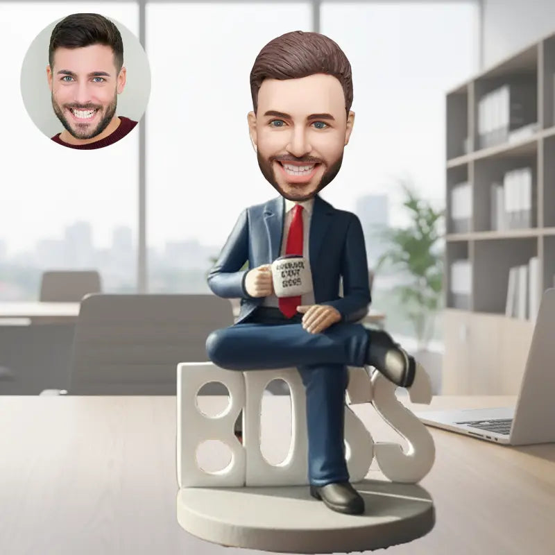 Custom best boss bobblehead personalized gift sculpture office appreciation award