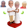 Wedding custom bobblehead of wedding 31, an adorable figurine perfect for bridal gifts or cake toppers