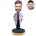 Custom Doctor Bobblehead from Photo | Thank You Doctor Appreciation or Retirement Gift | Personalized Physician Bobblehead | Engraved Base