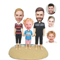 Family custom bobblehead of family 6, a heartwarming personalized gift capturing family moments