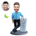 Personalized custom bobblehead of doctor 38 in doctor’s outfit, perfect for medical professionals and unique gifts
