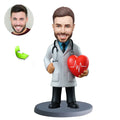 Personalized custom bobblehead of doctor 37 in doctor’s outfit, perfect for medical professionals and unique gifts