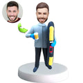 Custom sports bobblehead of sports 99 in action pose, ideal for athletes and sports fans’ gifts