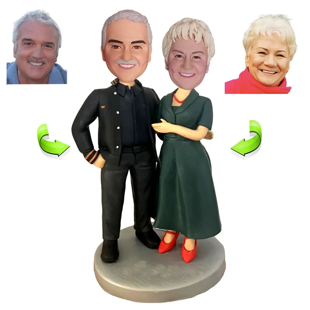 Custom parents  anniversary bobblehead — personalized figurine gift