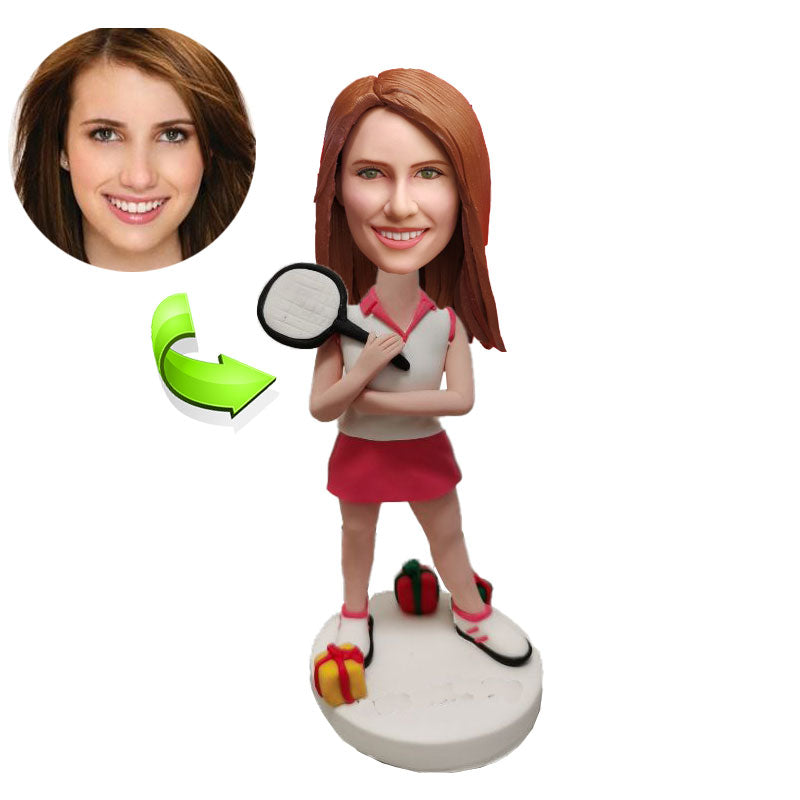 Custom sports bobblehead of sports 6 in action pose, ideal for athletes and sports fans’ gifts