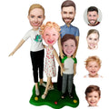 Family custom bobblehead of family 8, a heartwarming personalized gift capturing family moments