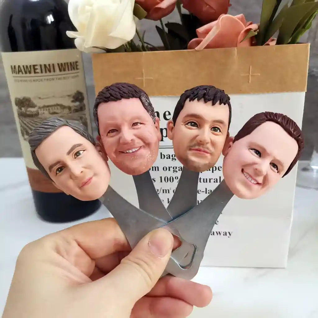 Custom bobblehead keychain of bottle opener 10, a portable and fun personalized accessory