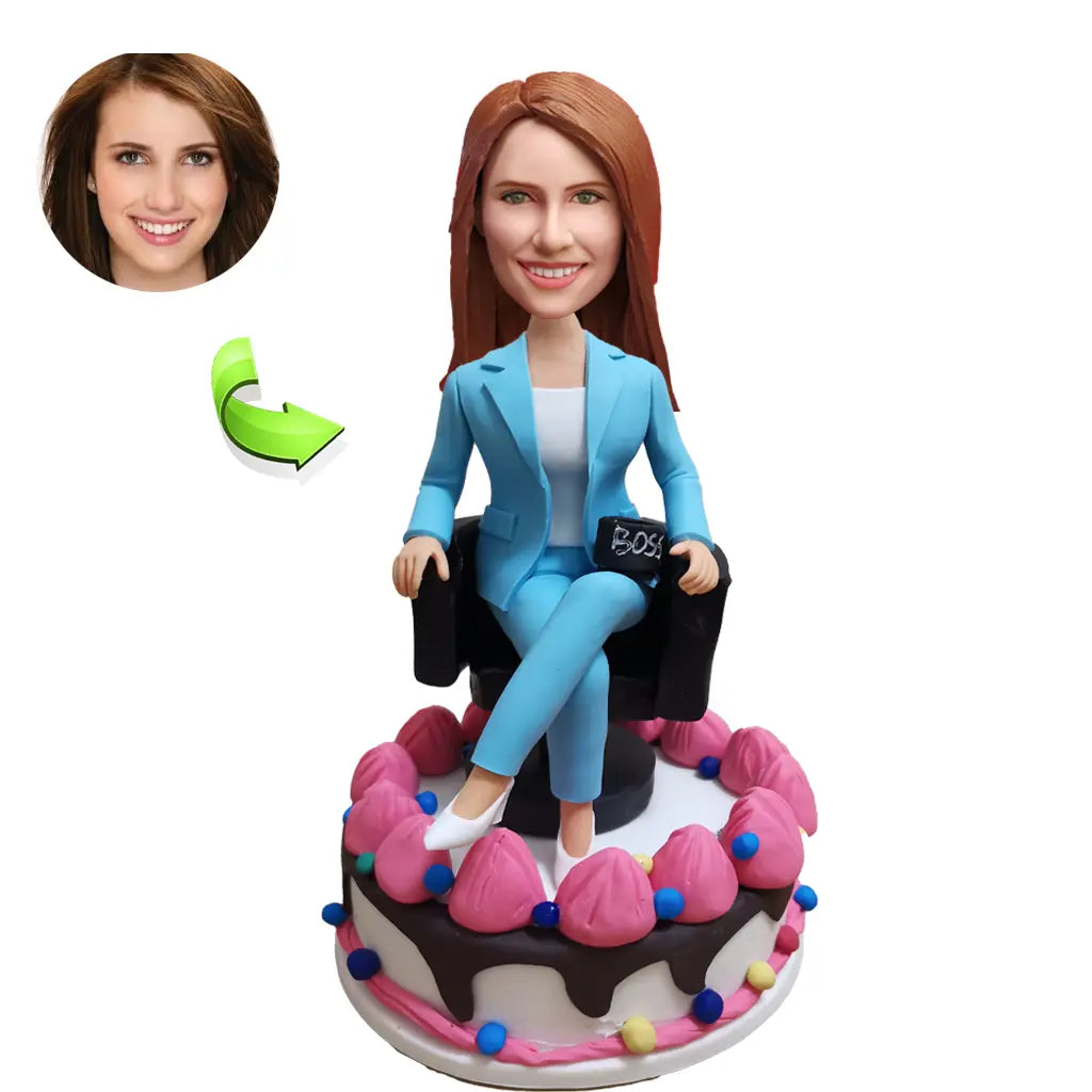 Birthday bobblehead gift box — custom single figurine