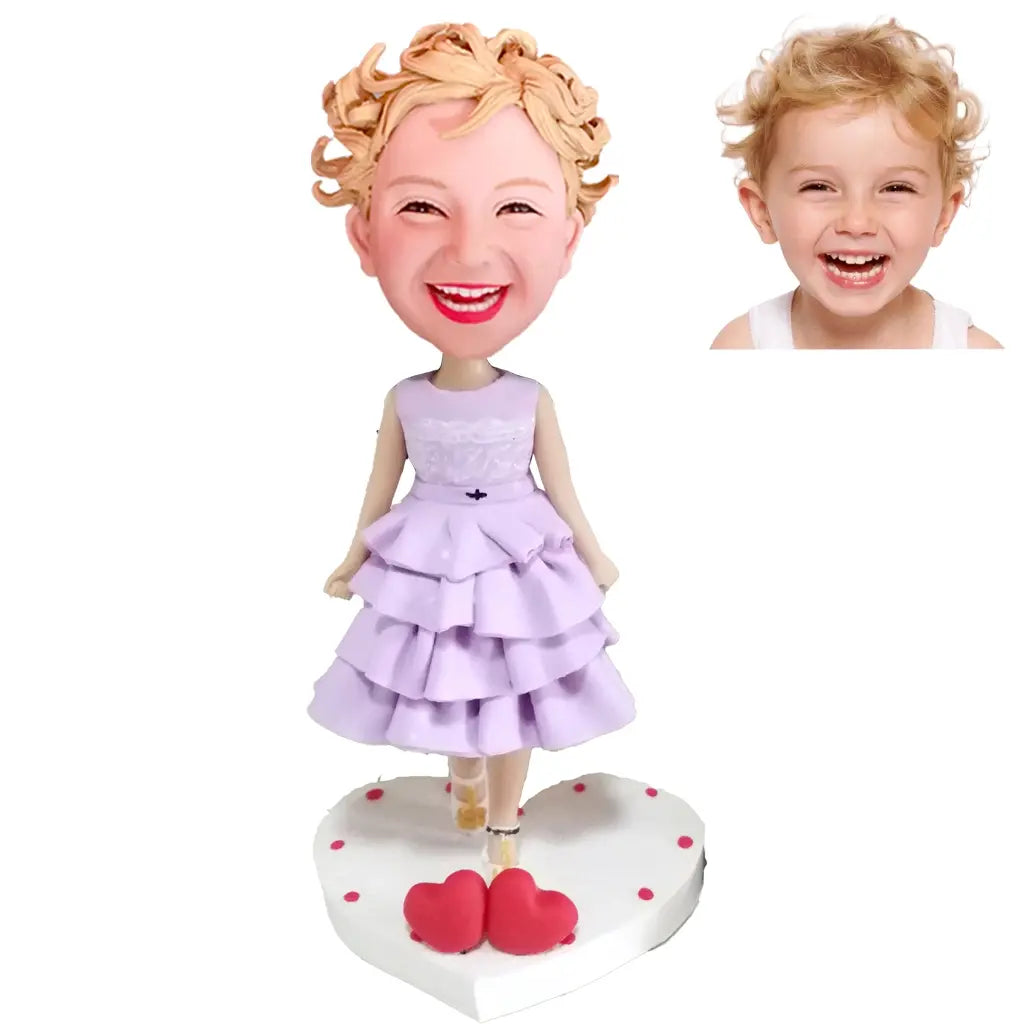 Cute Girl Bobblehead In  Princess Dress