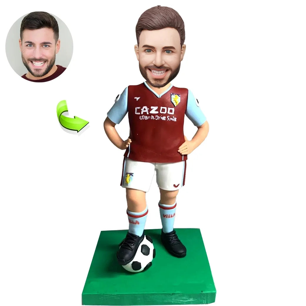 Custom sports bobblehead of sports 42 in action pose, ideal for athletes and sports fans’ gifts