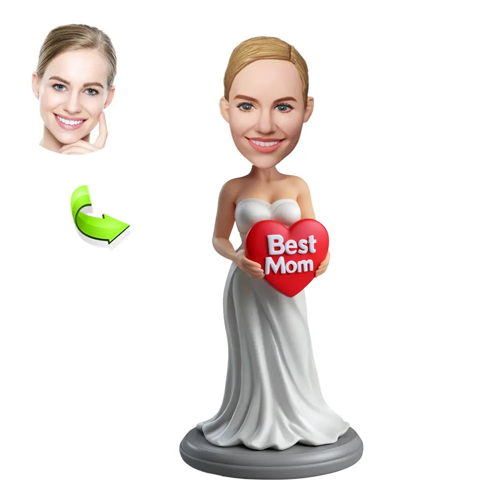 Mom Holding Heart Bobblehead - Personalized Gift