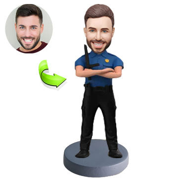 Custom Bobblehead For Police With Guns