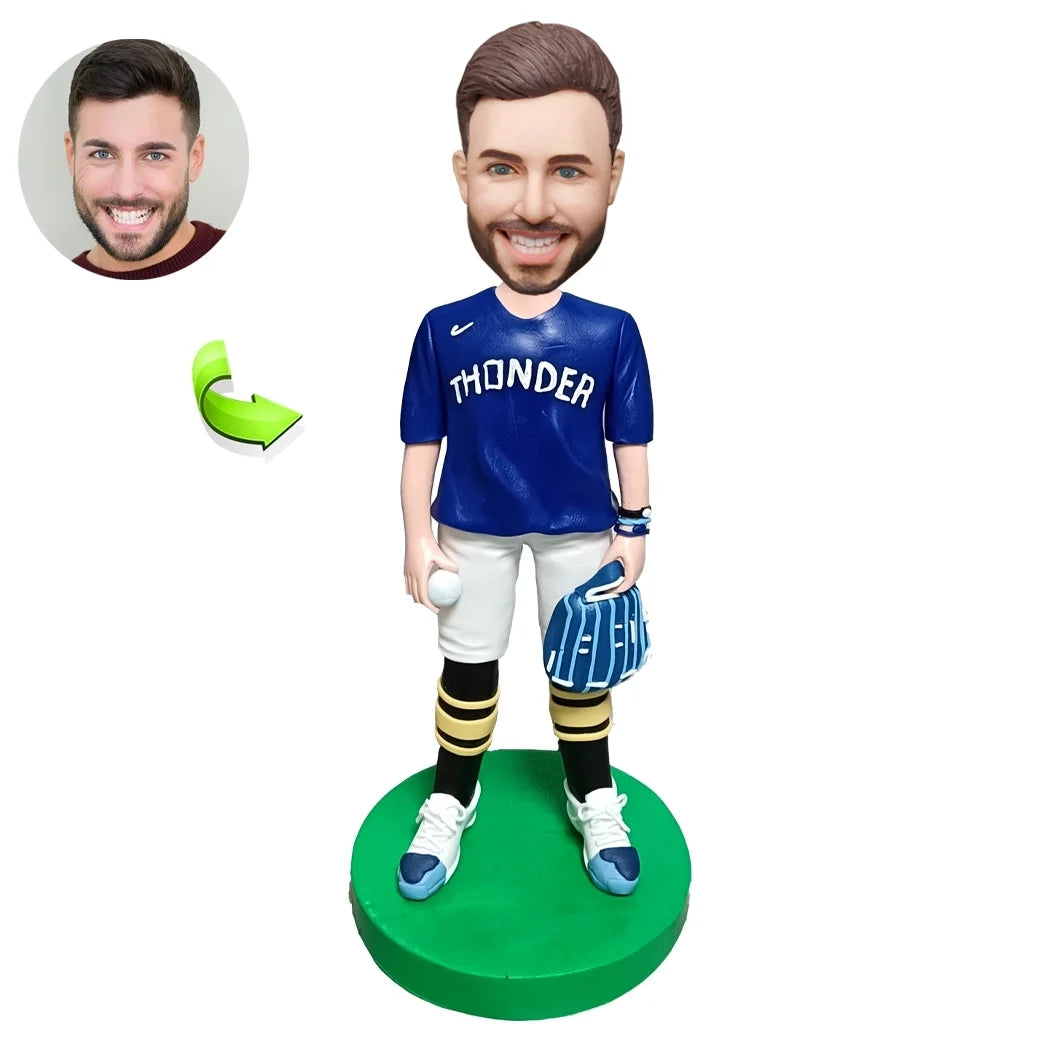 Custom sports bobblehead of sports 43 in action pose, ideal for athletes and sports fans’ gifts