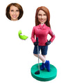 Custom sports bobblehead of sports 45 in action pose, ideal for athletes and sports fans’ gifts