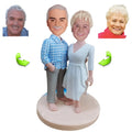 Happy anniversary custom bobbleheads for parents — unique celebration figurine