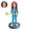 Custom nurse bobblehead personalized female nurse gift healthcare worker figurine
