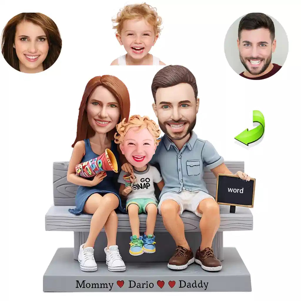 Family custom bobblehead of family 23, a heartwarming personalized gift capturing family moments