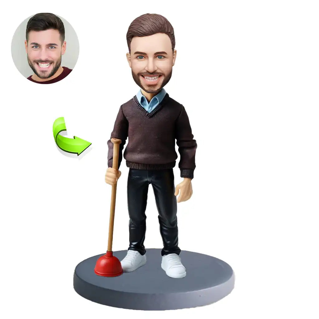 Funny custom bobblehead of funny 46, a playful and humorous personalized figurine