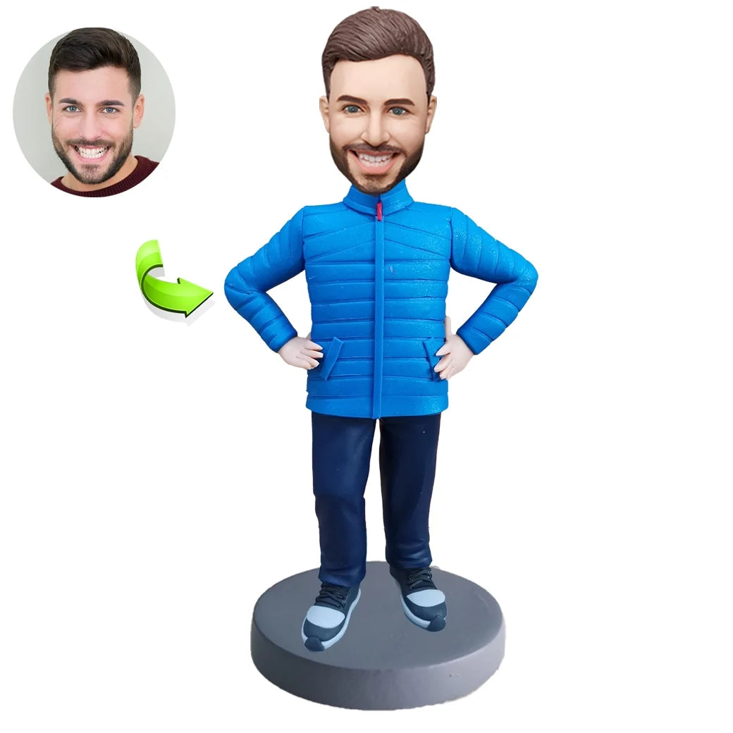 Custom male bobblehead gift — unique personalized figurine for women