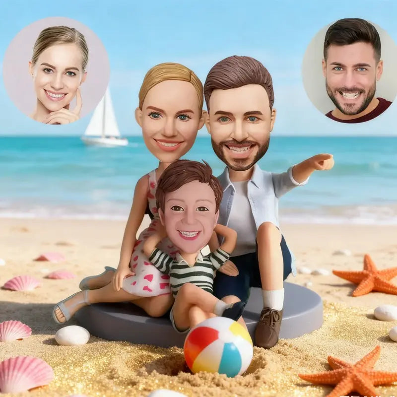 Custom family bobblehead dolls personalized anniversary gift handmade figurine