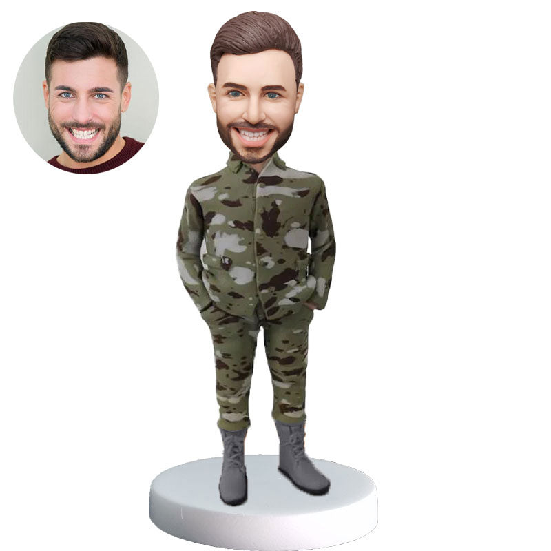 Male Soldier Custom Bobblehead