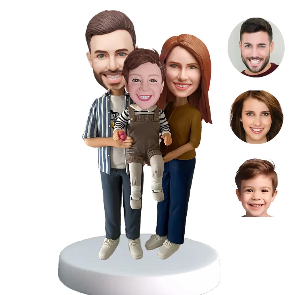 Family custom bobblehead of family 13, a heartwarming personalized gift capturing family moments