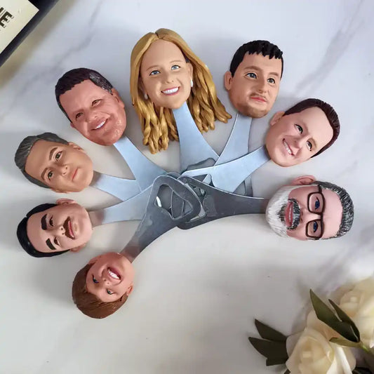 Custom bobblehead keychain of bottle opener 18, a portable and fun personalized accessory