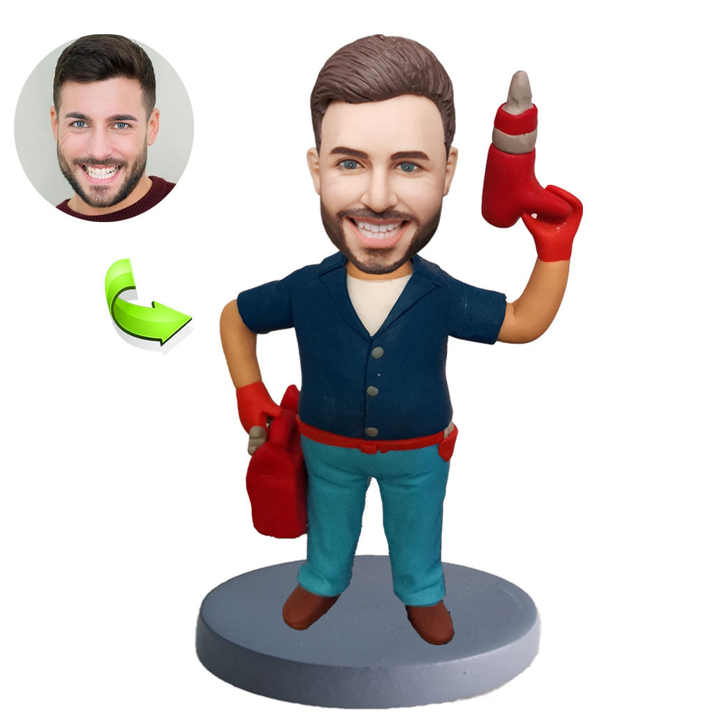 Mechanic bobblehead gift auto repair personalized custom car technician garage figurine